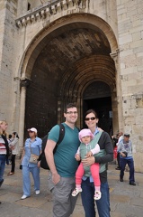 Caleb  Greta and Erynn at Lisbon Cathedral